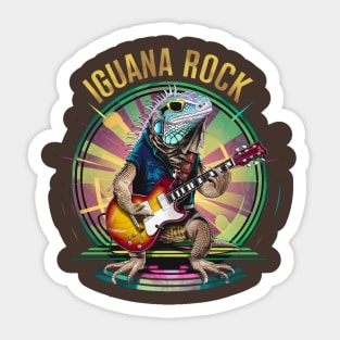 Lizard Rockstar - Iguana Rock Sticker